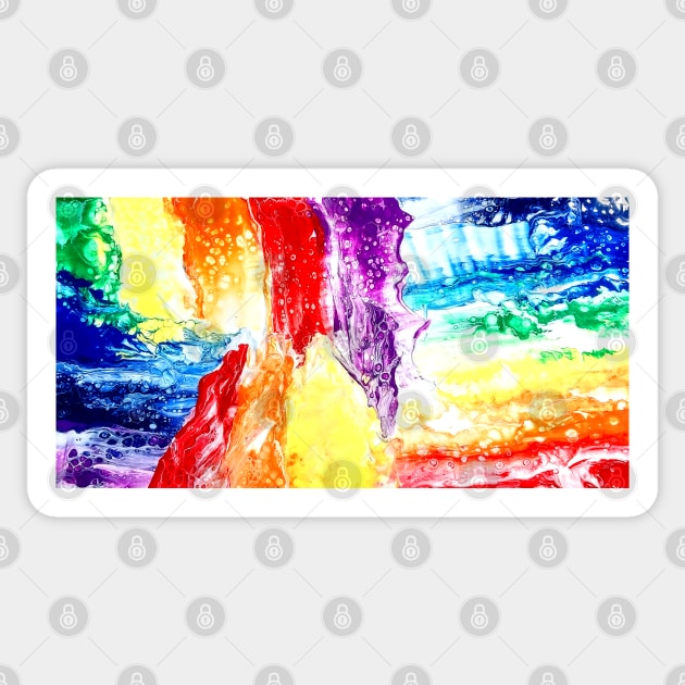 Rainbow Swipe Sticker by CarolineArts